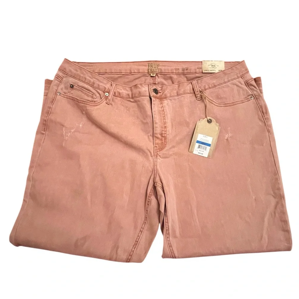 True Craft Pink Straight Leg Jeans